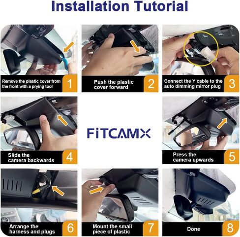Fitcamx 4K Dash Cam Adapts for Hyundai Santa Cruz & Tucson 2022 2023 2024 (Part NO#N9000) with Auto Dimming Mirror, OEM Look, UHD 2160P Video, Built-in WiFi & APP, Loop Recording, G-Sensor, 64GB Card in Saudi Arabia
