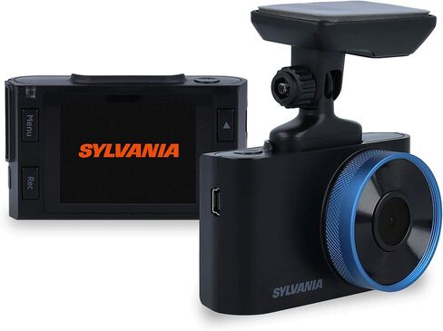 كاميرا SYLVANIA Roadsight Plus Dash - عرض 120 درجة، HD 1080p، بطاقة ذاكرة SD سعة 16 جيجابايت متضمنة، تسجيل حلقة، مستشعر G، شاشة IPS LED مقاس 2 بوصة، وضع انتظار السيارات، رؤية ليلية، تطبيق الهاتف المحمول، سيارة أجرة، سيارة in Saudi Arabia