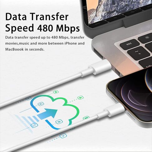 3 Pack iPhone Fast Charger, 20W PD USB C Wall Charger Adapter with 3 Pack [MFi Certified] 3 Pack 6FT USB C to Lightning Cable Compatible for iPhone 14/13 Pro/13/12/12 Mini/12 Pro Max in Saudi Arabia