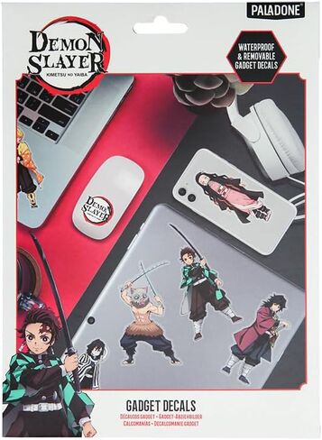 Paladone Demon Slayer Gadget Details - Customize Your Tech with Anime Stickers - 22 Waterproof & Removable Decals in Saudi Arabia