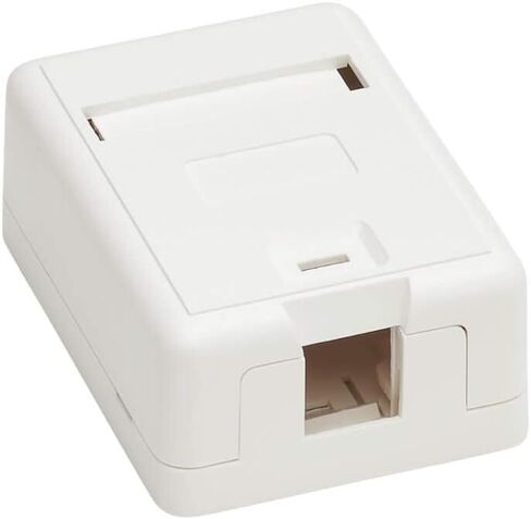 Tripp Lite Keystone Jack Surface Mount Box, 1 Port RJ45 Mount Box, White (N082-001-WH) in Saudi Arabia