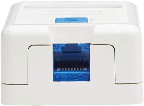 Tripp Lite Keystone Jack Surface Mount Box, 1 Port RJ45 Mount Box, White (N082-001-WH) in Saudi Arabia