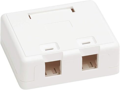 Tripp Lite Keystone Jack Surface Mount Box, 1 Port RJ45 Mount Box, White (N082-001-WH) in Saudi Arabia