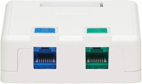 Tripp Lite Keystone Jack Surface Mount Box, 1 Port RJ45 Mount Box, White (N082-001-WH) in Saudi Arabia