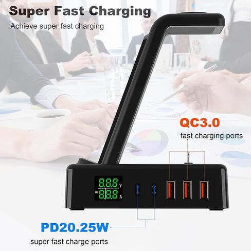 Wireless Charger with Indicator Light, Fast Wireless Charging Pad with Built-in USB-C Cable, Qi-Certified 10W Max Compatible with iPhone AirPods Samsung Galaxy Huawei anf More in Saudi Arabia