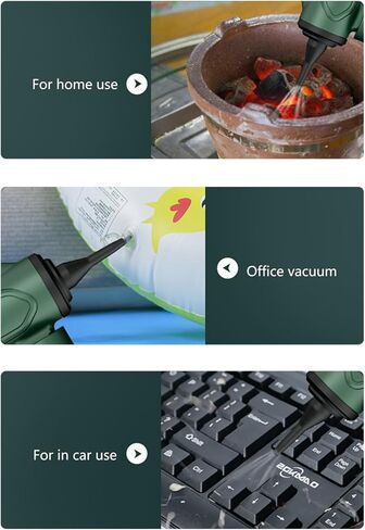 منفضة هواء لاسلكية، منفضة هواء مضغوطة كهربائية ومكنسة كهربائية 2 في 1، منفاخ هواء محمول سريع الشحن - يحل محل علب الهواء المضغوط، للوحة مفاتيح الكمبيوتر، السيارة، بيت الحيوانات الأليفة in Kuwait