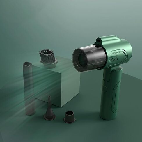 منفضة هواء لاسلكية، منفضة هواء مضغوطة كهربائية ومكنسة كهربائية 2 في 1، منفاخ هواء محمول سريع الشحن - يحل محل علب الهواء المضغوط، للوحة مفاتيح الكمبيوتر، السيارة، بيت الحيوانات الأليفة in Kuwait