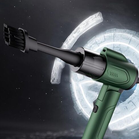 منفضة هواء لاسلكية، منفضة هواء مضغوطة كهربائية ومكنسة كهربائية 2 في 1، منفاخ هواء محمول سريع الشحن - يحل محل علب الهواء المضغوط، للوحة مفاتيح الكمبيوتر، السيارة، بيت الحيوانات الأليفة in Kuwait