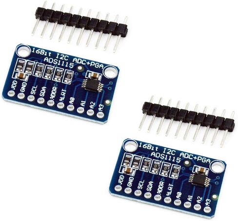 ADS1115 16 بت 16 بايت 4 قنوات I2C IIC محول ADC PGA تناظري إلى رقمي مع مضخم صوت قابل للبرمجة ولوحة تطوير محول ADC عالية الدقة لـ Arduino Raspberry Pi (5 قطع) in Saudi Arabia