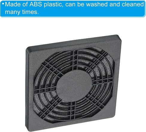 PATIKIL 110mm Cooling Fan Filter with Screw, 2 Pack ABS Ventilator Grill Protector Guard for Fan Protective Cover DIY, Black in Saudi Arabia