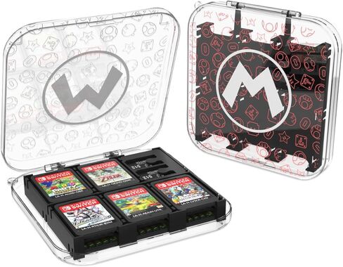 pdobq Switch Game Crad Case for Nintendo Switch, 12 Game Card Slot Switch Cartridge Case for Switch Oled Game Card and SD Card, Portable Switch Game Card Storage Holder for Nintendo Accessories in Kuwait