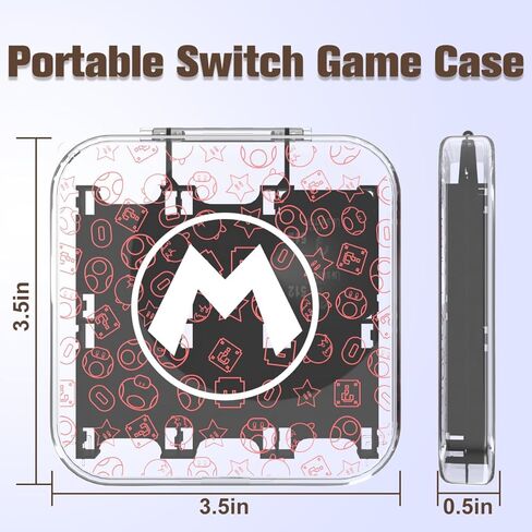 pdobq Switch Game Crad Case for Nintendo Switch, 12 Game Card Slot Switch Cartridge Case for Switch Oled Game Card and SD Card, Portable Switch Game Card Storage Holder for Nintendo Accessories in Kuwait