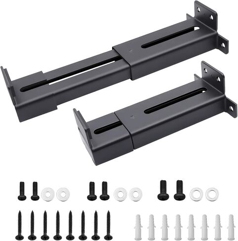 حامل مكبر الصوت العالمي، عمق قابل للتعديل 4.6-7.28 بوصة لهاتف Samsung LG JBL Sony Vizio Yamaha TCL Klipsch Monoprice Bose Polk Audio Panasonic Sonos والمزيد من شريط الصوت in Saudi Arabia