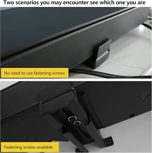 حامل مكبر الصوت العالمي، عمق قابل للتعديل 4.6-7.28 بوصة لهاتف Samsung LG JBL Sony Vizio Yamaha TCL Klipsch Monoprice Bose Polk Audio Panasonic Sonos والمزيد من شريط الصوت in Saudi Arabia