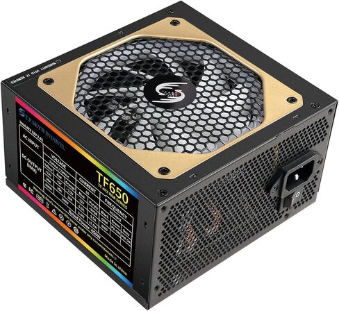 مصدر طاقة 650 واط، وحدة تزويد طاقة PSU ARGB للألعاب PC، موصل 20+4Pin مع مروحة FDB منخفضة الضوضاء 120 مم، جهد كامل 110/220 فولت in Kuwait