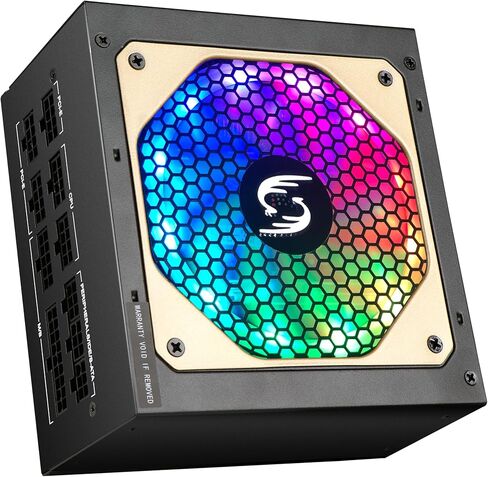 مصدر طاقة 650 واط، وحدة تزويد طاقة PSU ARGB للألعاب PC، موصل 20+4Pin مع مروحة FDB منخفضة الضوضاء 120 مم، جهد كامل 110/220 فولت in Kuwait