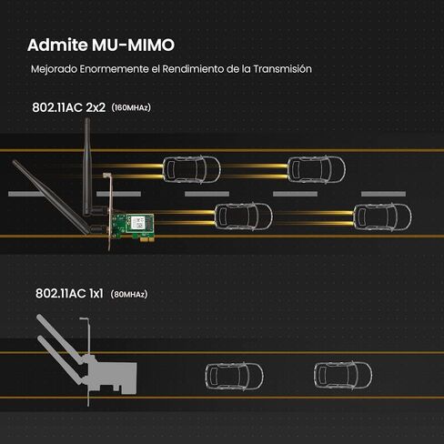 بطاقة Tenda AC1200 PCIe WiFi - بطاقة لاسلكية مزدوجة النطاق مع هوائيات قابلة للفصل 2 × 5dBi - بطاقة شبكة جيجابت - بطاقة PCI Express WiFi لألعاب سطح المكتب/الكمبيوتر الشخصي - تدعم نظام التشغيل Windows 10 (E12) in Kuwait