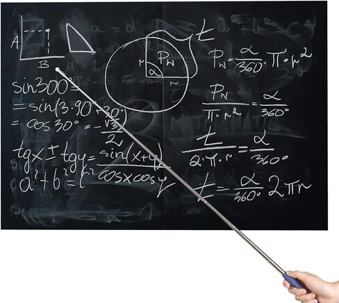 2 حزمة من مؤشر المعلمين التلسكوبي، عصا مؤشر المعلمين، مؤشر سبورة بيضاء قابل للسحب للفصل الدراسي قابل للتمديد للمعلمين والأدلة والمدرب يمتد إلى 39.4 بوصة (أحمر وأسود) in Kuwait