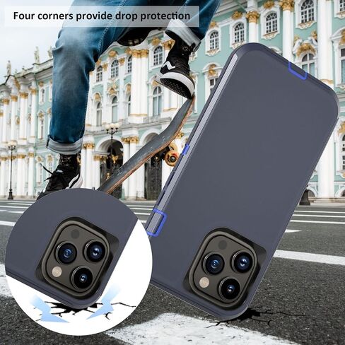 Rugged Phone Case for Apple iPhone 14 Pro Max, with Belt Clip Holster & Kickstand Heavy Duty Shockproof Protective Full Body Case Cover for iPhone 14 Pro Max 6.7 inch Phone (Black) in Kuwait
