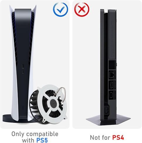 SUNJOYCO Internal Cooling Fan for PS5,Internal Cooler Fan Replacement KSB1212HGG4E 12V 2.15A 23 Blades Fan with T8 Screwdriver Open Tool Compatible with Sony Playstation 5 in Kuwait