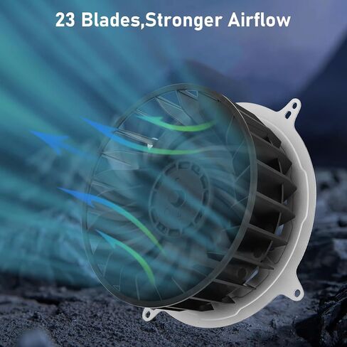 SUNJOYCO Internal Cooling Fan for PS5,Internal Cooler Fan Replacement KSB1212HGG4E 12V 2.15A 23 Blades Fan with T8 Screwdriver Open Tool Compatible with Sony Playstation 5 in Kuwait