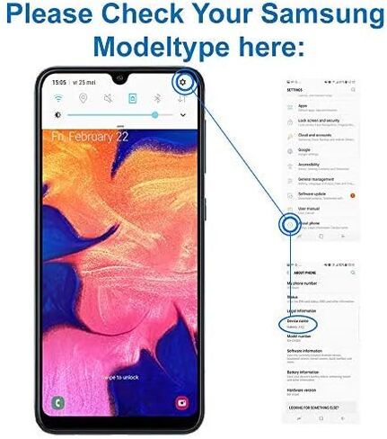 MMOBIEL DUAL SIM Card Slot Tray Holder Replacement Compatible with Samsung Galaxy A20 2019 - Incl. SIM Pin - Black in Saudi Arabia