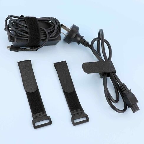 10Pcs Black Reusable Fastening Cable Straps, Reusable Fastening Hook and Loop Utility Cable Ties, Down Wraps Adjustable Cinch Straps, 1" x 8" in Saudi Arabia