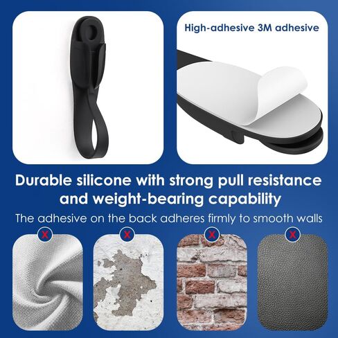 Self Adhesive Silicone Extension Cord Holders, Cord Organizer Charger Cable Management for Organizing Home Office Desk appliances TV Phone Car Wire, (3 Pack(Black,White,Grey)) in Saudi Arabia