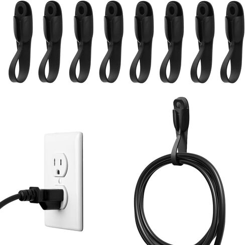 Self Adhesive Silicone Extension Cord Holders, Cord Organizer Charger Cable Management for Organizing Home Office Desk appliances TV Phone Car Wire, (3 Pack(Black,White,Grey)) in Saudi Arabia