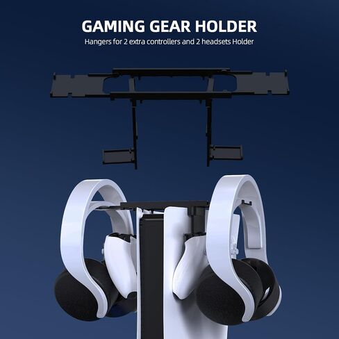 قاعدة شحن لوحدة تحكم PS5، حامل رفيع PS5/PS5 مع محطة تبريد لأقراص وحدة التحكم PS5/الإصدار الرقمي، ملحقات PS5 / PS5 رفيعة مع مروحة تبريد ومنظم تخزين in Kuwait