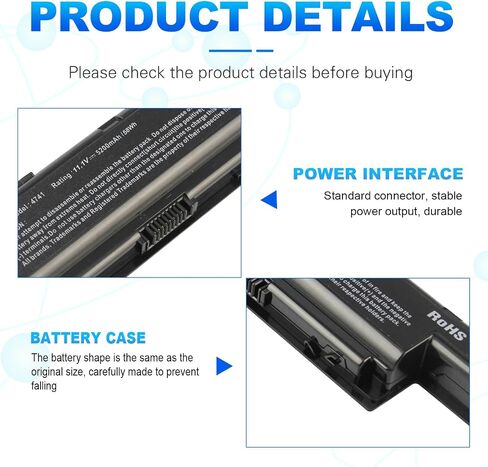 TREE.NB 6 Cells 5200 mAh Battery for Acer AS10D31 AS10D81 AS10D51 AS10D41 AS10D61 AS10D73 AS10D75 5750 AS10D71 5742 AS10D56 E1-531 5250 E1-571 4741 5733 7741 5733 5755 in Saudi Arabia