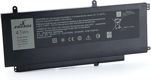 بطارية Amanda الجديدة D2VF9 متوافقة مع Dell Inspiron 15 7547 7548 0PXR51 PXR51 11.1V 43WH in Kuwait