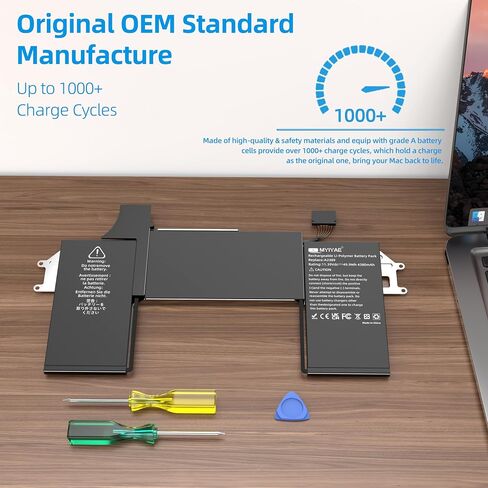بطارية بديلة A2337 MGN63LL/A نوع A2389 لجهاز MacBook Air Retina 13 بوصة 2020 M1 EMC 3598 (4380mAh 49.9Wh 11.39V) in Saudi Arabia
