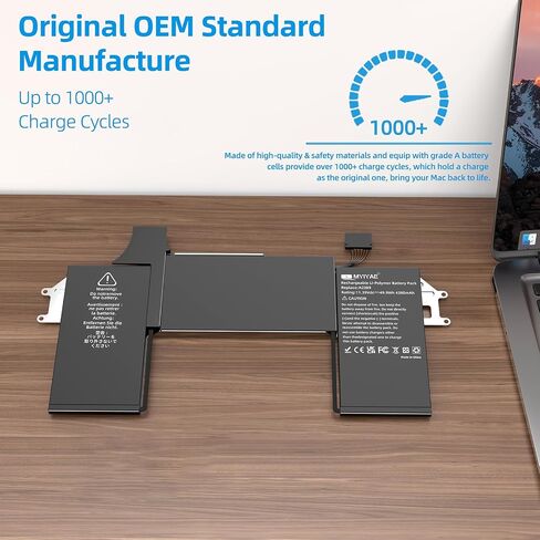 بطارية بديلة A2337 MGN63LL/A نوع A2389 لجهاز MacBook Air Retina 13 بوصة 2020 M1 EMC 3598 (4380mAh 49.9Wh 11.39V) in Saudi Arabia