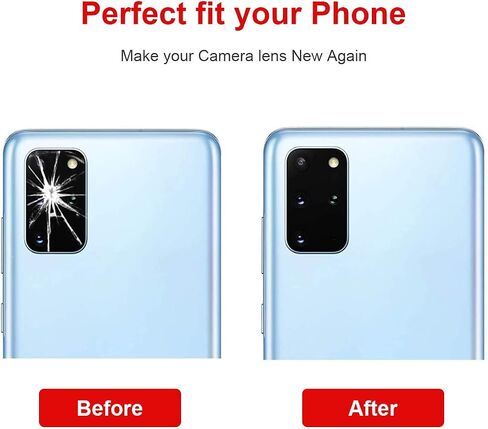 2 Pcs Back Rear Camera Lens Glass Replacement for Samsung Galaxy S20 + Plus 6.7 inches with pre-Installed Adhesive and Reparing Toolkit in Kuwait