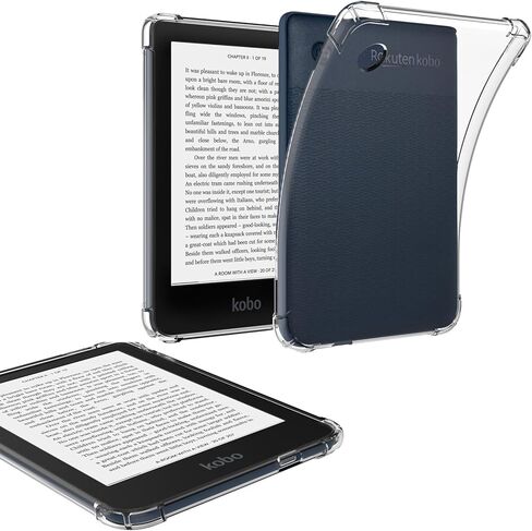 BOZHUORUI Clear Case for 6" Kobo Clara Colour (N367) / Clara BW (N365) / Clara 2E e-Reader (N506) - Ultra-Thin Lightweight Transparent Silicone Flexible Soft Back Cover (Clear) in Saudi Arabia