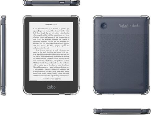 BOZHUORUI Clear Case for 6" Kobo Clara Colour (N367) / Clara BW (N365) / Clara 2E e-Reader (N506) - Ultra-Thin Lightweight Transparent Silicone Flexible Soft Back Cover (Clear) in Saudi Arabia