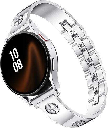 Missair Bands Compatible with Samsung Galaxy Watch 6 5 4 40mm 44mm, Galaxy Watch 5 Pro Band 45mm/Watch 6 4 Classic Band 42mm 46mm 43mm 47mm/Active 2, 20mm Stainless Steel Jewelry Metal Strap for Women in Saudi Arabia