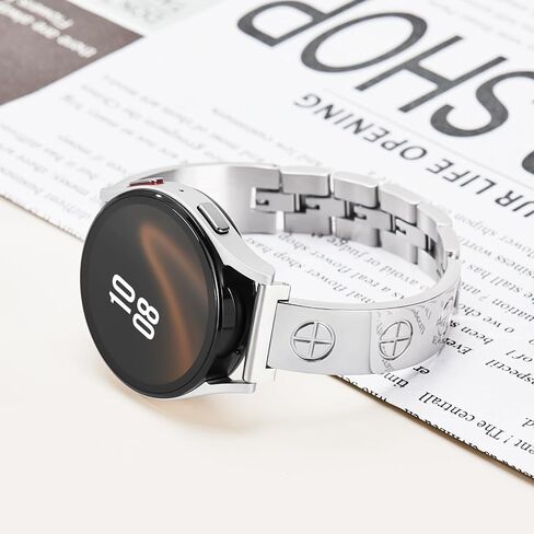 Missair Bands Compatible with Samsung Galaxy Watch 6 5 4 40mm 44mm, Galaxy Watch 5 Pro Band 45mm/Watch 6 4 Classic Band 42mm 46mm 43mm 47mm/Active 2, 20mm Stainless Steel Jewelry Metal Strap for Women in Saudi Arabia