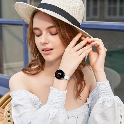 Missair Bands Compatible with Samsung Galaxy Watch 6 5 4 40mm 44mm, Galaxy Watch 5 Pro Band 45mm/Watch 6 4 Classic Band 42mm 46mm 43mm 47mm/Active 2, 20mm Stainless Steel Jewelry Metal Strap for Women in Saudi Arabia