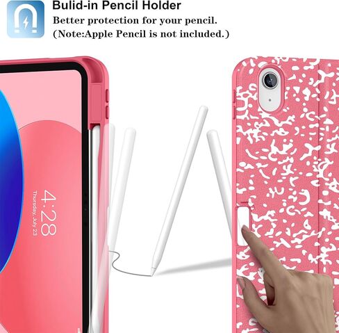 حافظة لوحة مفاتيح Supveco لجهاز iPad الجيل العاشر 10.9 بوصة مع حامل قلم رصاص - [زوايا عرض متعددة]، غطاء لوحة مفاتيح قابل للطي بإضاءة خلفية لاسلكية قابلة للفصل لجهاز iPad الجيل العاشر 2022 - أسود in Kuwait