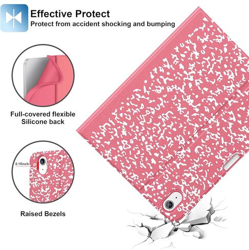 حافظة لوحة مفاتيح Supveco لجهاز iPad الجيل العاشر 10.9 بوصة مع حامل قلم رصاص - [زوايا عرض متعددة]، غطاء لوحة مفاتيح قابل للطي بإضاءة خلفية لاسلكية قابلة للفصل لجهاز iPad الجيل العاشر 2022 - أسود in Kuwait