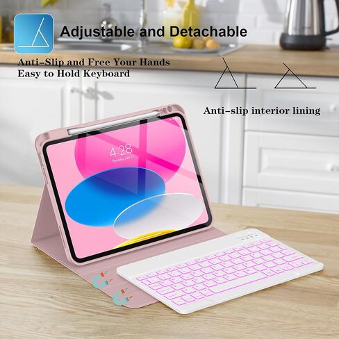 Supveco Keyboard Case for iPad (A16) 11th/10th Generation 11&10.9 Inch in Kuwait