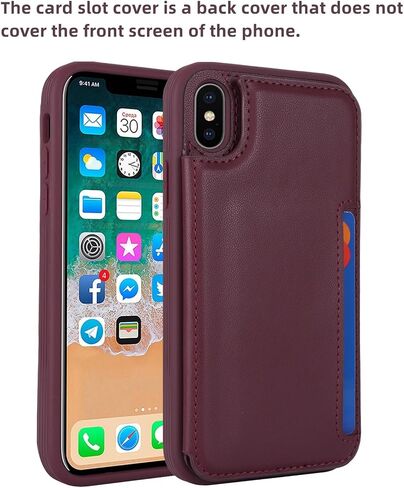 iCoverCase Compatible with iPhone XR Case with Card Holder, Wallet Phone Case for Women Men RFID Blocking PU Leather Protective Case 6.1 Inch (Beige) in Saudi Arabia