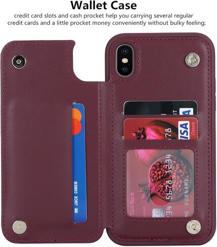 iCoverCase Compatible with iPhone XR Case with Card Holder, Wallet Phone Case for Women Men RFID Blocking PU Leather Protective Case 6.1 Inch (Beige) in Saudi Arabia