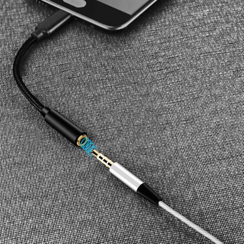 Smays USB C to 1/8 inch audio adapter compatible with iPhone 15, 24 bit 96 khz DAC, supports mic Phone Calls Live Streaming in Saudi Arabia
