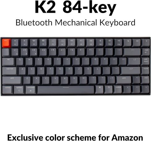 Keychron K2 75% Layout QMK Wireless and Wired Mechanical Keyboard Super Banana Switch, RGB Backlight Aluminum Frame with Shine-Through Double-Shot PBT Keycaps for Mac Windows-Version 3 in Saudi Arabia