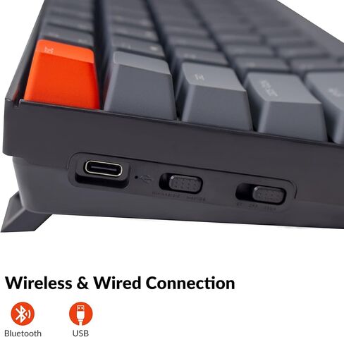 Keychron K2 75% Layout QMK Wireless and Wired Mechanical Keyboard Super Banana Switch, RGB Backlight Aluminum Frame with Shine-Through Double-Shot PBT Keycaps for Mac Windows-Version 3 in Saudi Arabia
