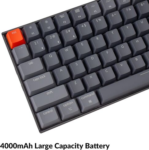 Keychron K2 75% Layout QMK Wireless and Wired Mechanical Keyboard Super Banana Switch, RGB Backlight Aluminum Frame with Shine-Through Double-Shot PBT Keycaps for Mac Windows-Version 3 in Saudi Arabia