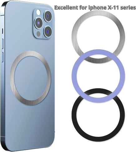 [1 Pack] Magnetic Wireless Charger 15W Fast Mag-Safe Compatible with iPhone 15/14/13/12 Series and Airpods pro/2/3 [1 Extra Magnetic Ring] for Wireless Charger iPhone X-11 SERIE (BLACK) in Saudi Arabia